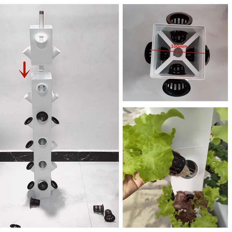 Family Balcony Roof Soilless Cultivation and Planting Equipment Multi-layer Water Mist Tower Column IntelligentVegetable Planter