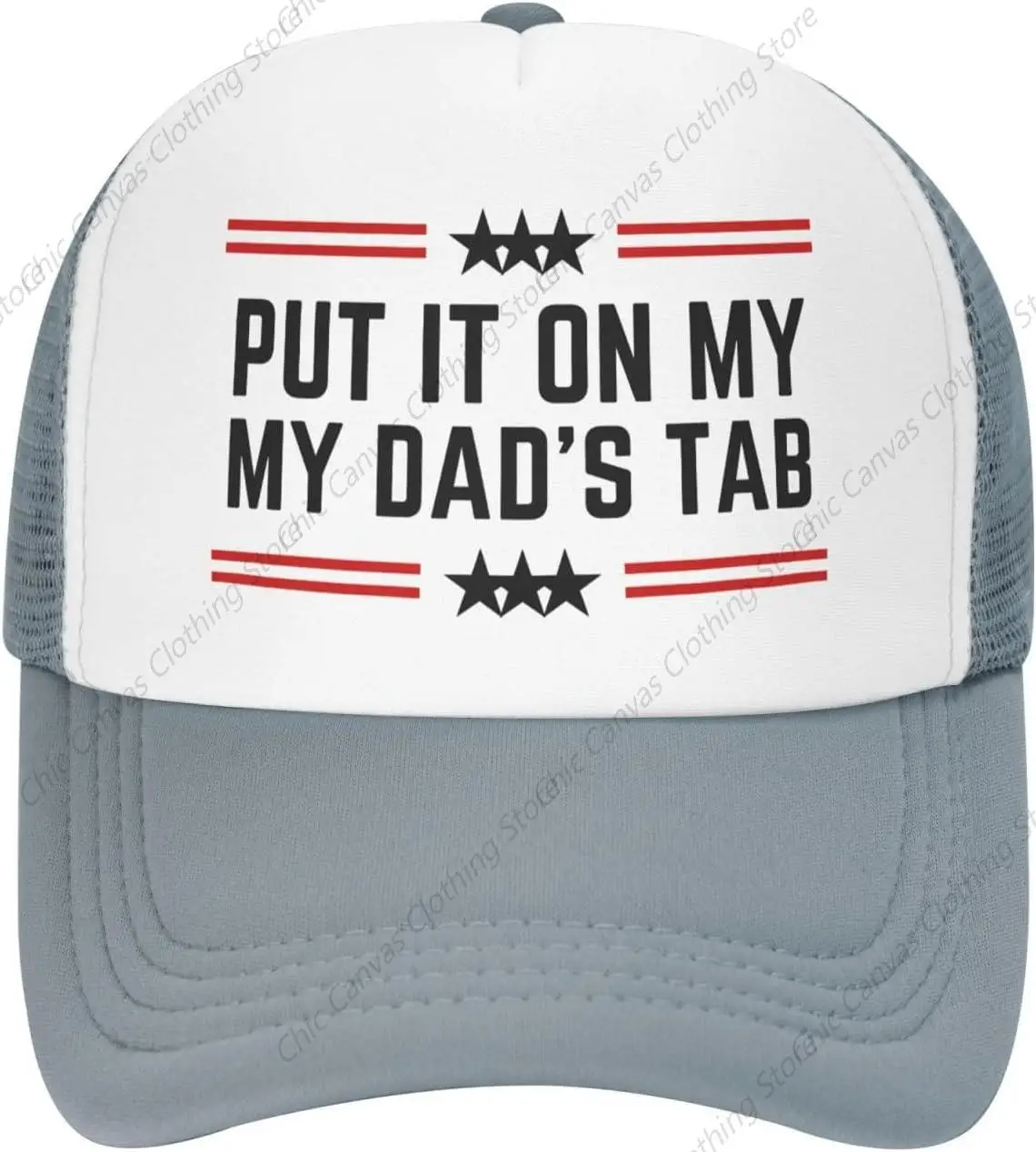 Put It On My Dad's Tab Mesh Hat World Best Dad Ever Hat Men Women Trucker Hat Breathable Baseball Cap Fashion Daily Wear Cap