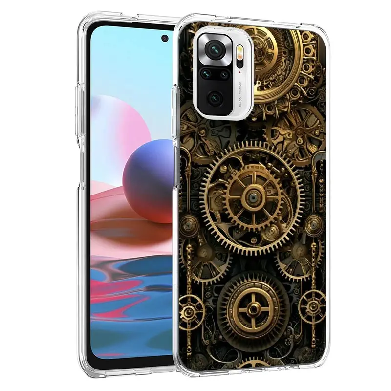 Steampunk Gear Mechanical Case Phone Cover for Xiaomi Redmi 12 12C 10 10C 10A 9 9C 9A 9T 8 8A 7 7A 6 Pro 6A S2 K20 K30 K40 Trend