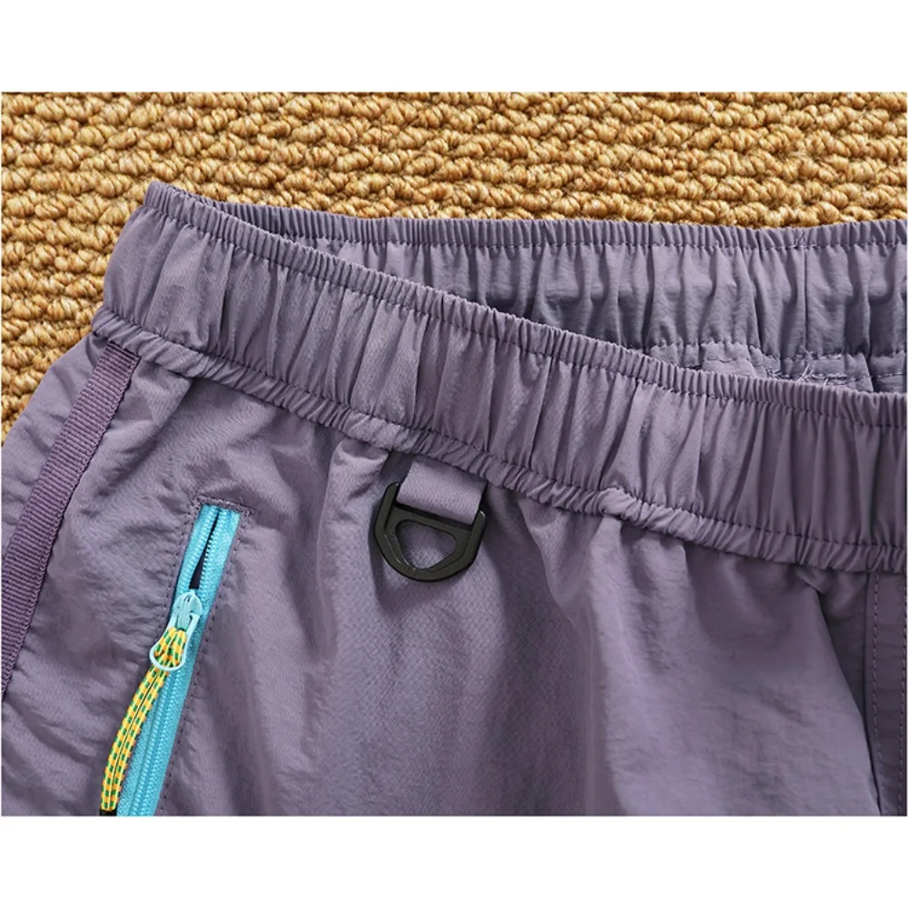 กางเกงขาสั้นแห้งเร็วกลางแจ้งฤดูร้อนสําหรับกางเกงกลางกางเกงแบรนด์แฟชั่นถนนสูงของผู้ชาย