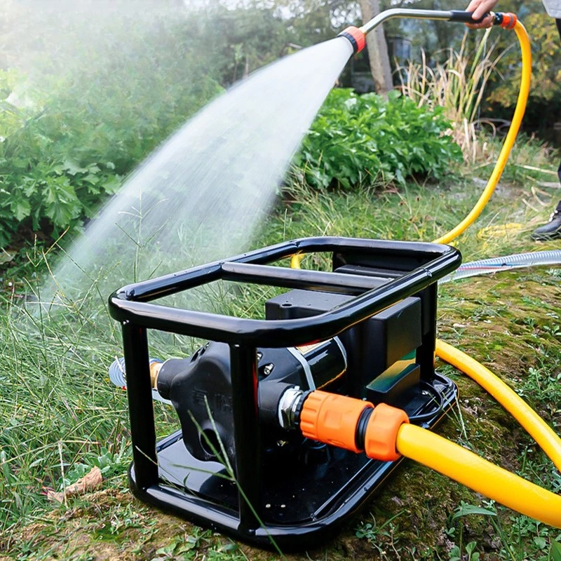 Frame water pump with battery pump, self-priming water pump for watering flowers and watering the ground