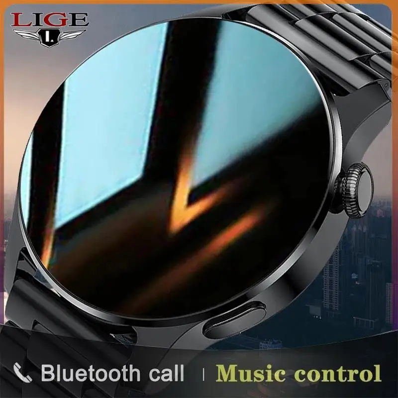 New LIGE 2022 New Luxury Fashion Men's Smart Watch Bluetooth Smart Heart Rate Monitoring IP67 Waterproof Watch Men's