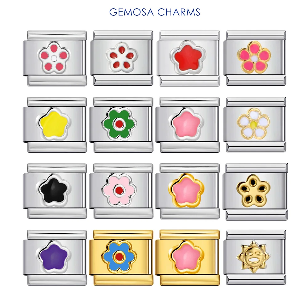 gemosa-модные-очаровательные-красочные-глазурованные-цветы-итальянские-звенья-подходят-9-мм-из-нержавеющей-стали-для-женщин-и-мужчин-браслеты-diy-Изготовление-ювелирных-изделий-из-бисера