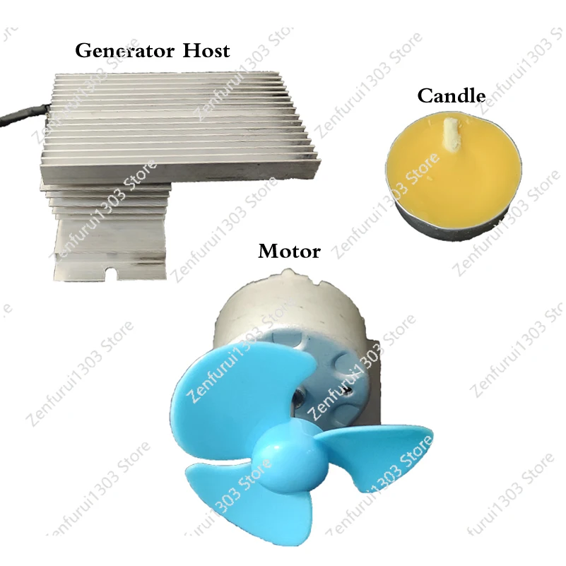 Small thermoelectric generator  effect thermal energy-electricity-kinetic energy thermoelectric power generation fan