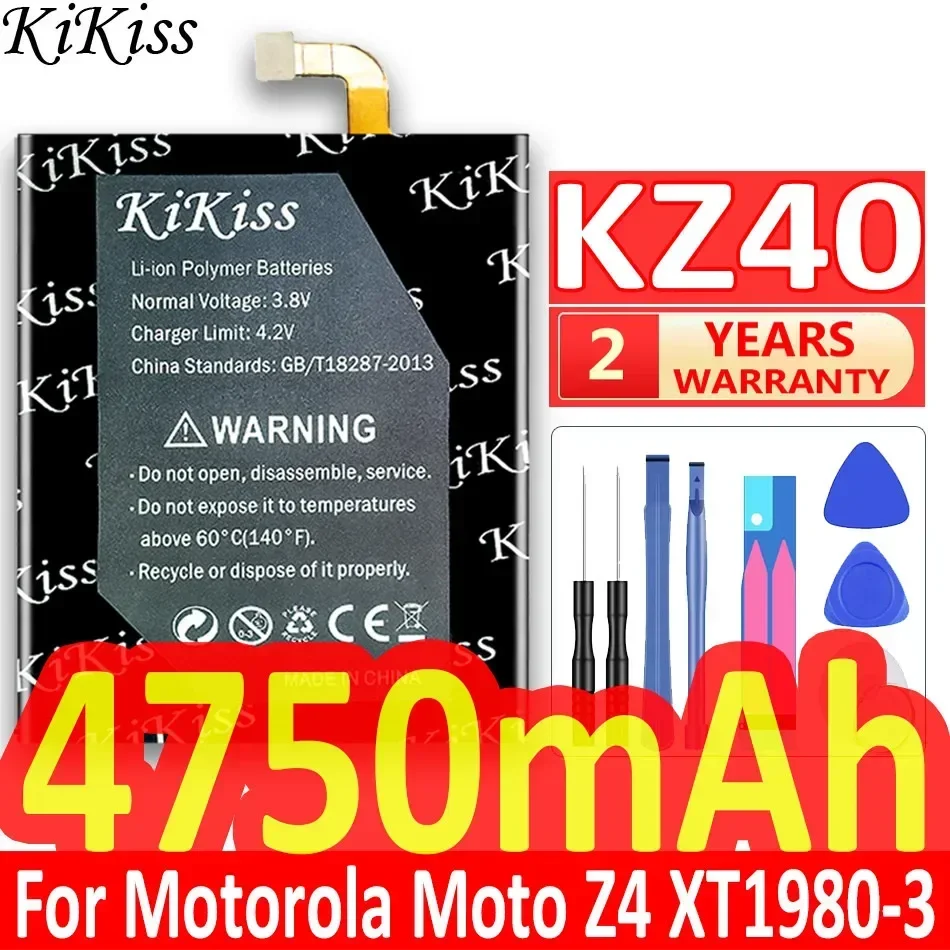 

Аккумулятор KiKiss KZ40 KZ 40 4750 мАч для Motorola Moto Z4 Z 4 XT1980-3