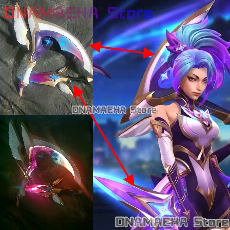 

Star Guardian Akali Cosplay Costume 70*50*10CM AKALI Handheld Prop Accessories Glows In The Dark Prop Halloween Disguise Outfits