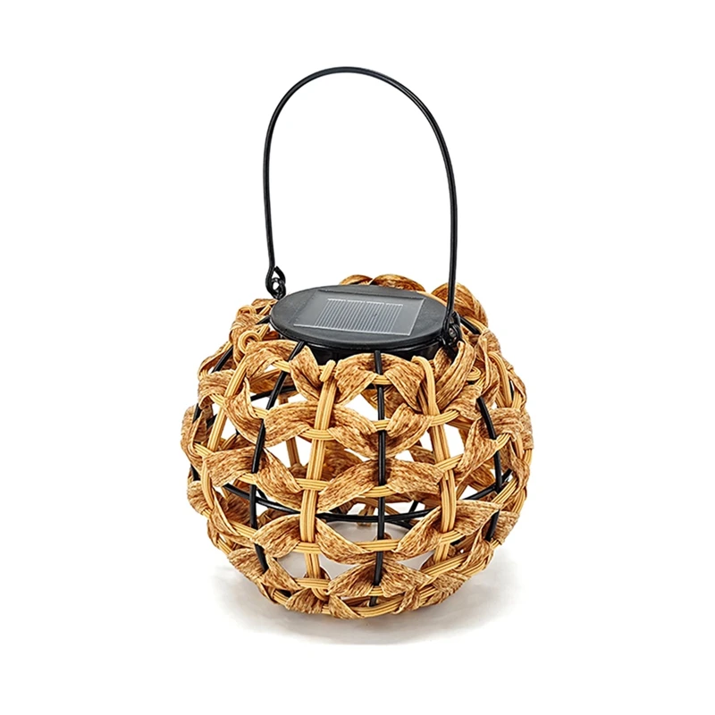 

Woven Solar Rattan Light Outdoor Solar Rattan Light With Handle,Waterproof LED Pendant Lamp,Lawn Terrace,Courtyard,Porch