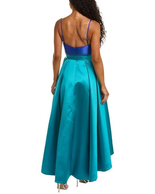 Emerald Green Color High Low Long Satin Skirt High Quality Custom Made Long Maxi Skirt 2023 Zipper Style Saia Longa Ever Pretty