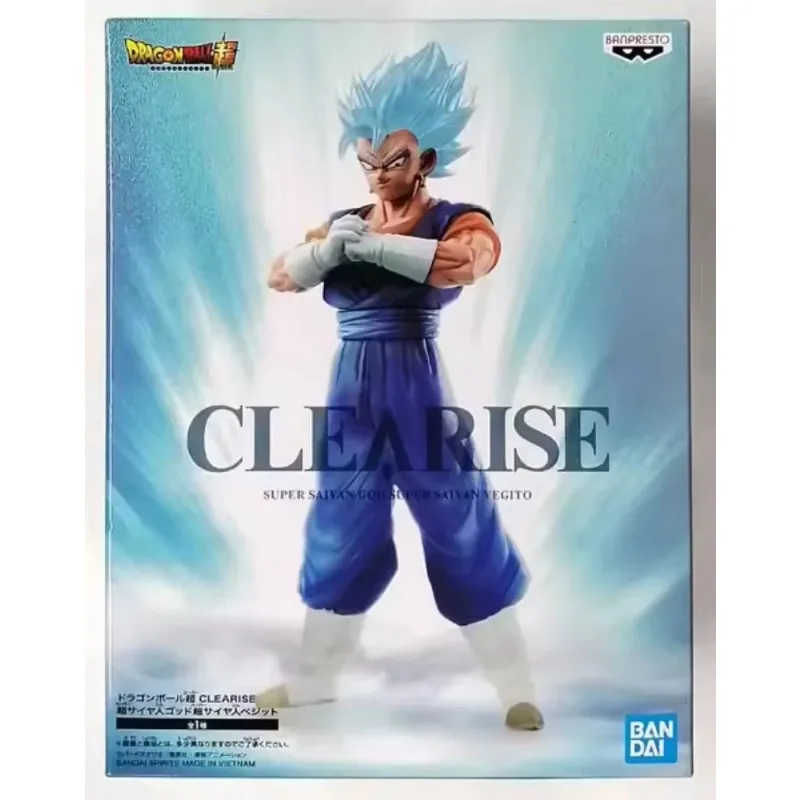 In Stock Bandai Original Banpresto Anime Dragon Ball Z CLEARISE Super Saiyan Vegetto Anime Figure Model Toys Collection Gifts