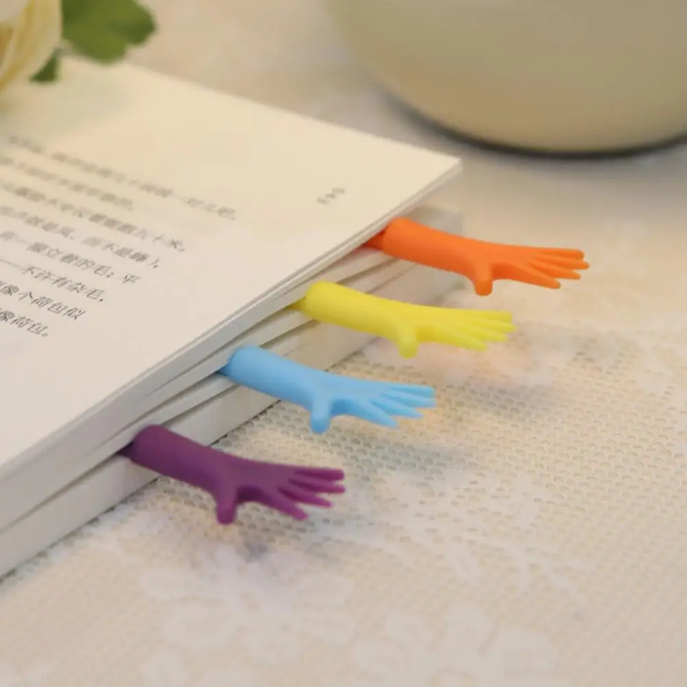 4Pcs Bookmarks Creative Shape Anti-deform Plastic Unique Cute Help Me Bookmark Stationery for Home
