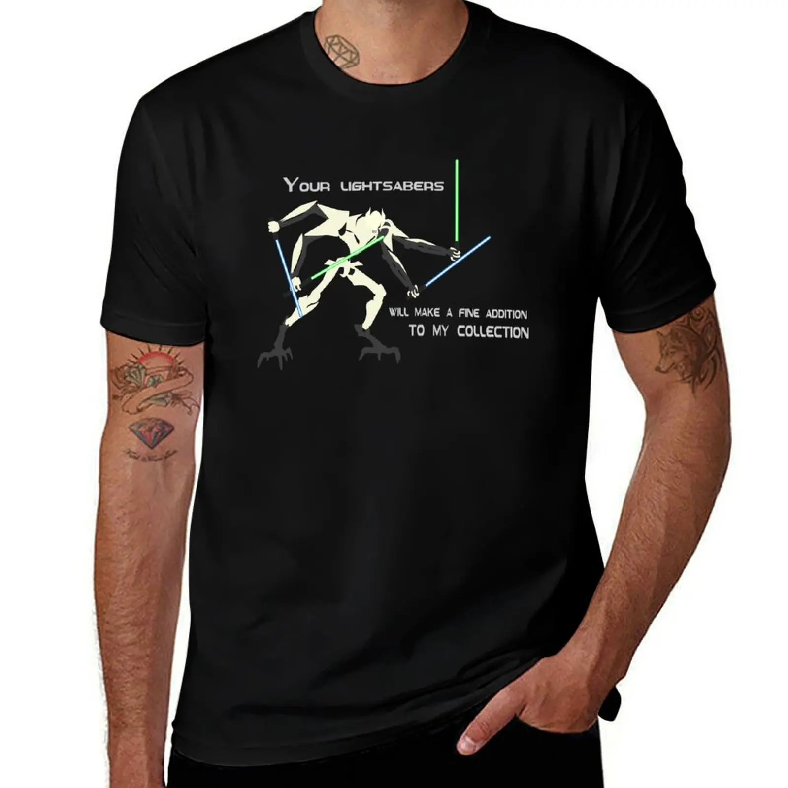 General Grievous - Your lightsabers will make a fine addition to my collection T-Shirt oversized graphic tee mens workout shirts