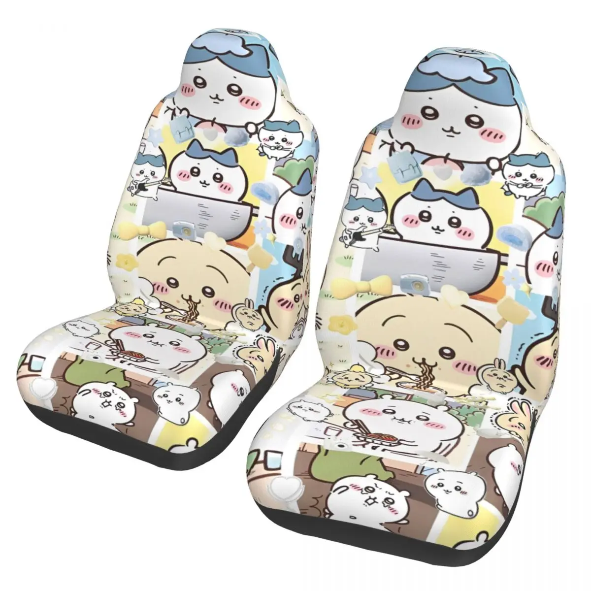 

Chiikawa Hachiware Usagi автомобильные чехлы на сиденья для автомобилей внедорожников и грузовиков, универсальные чехлы на сиденья для передних сидений, комплект из 2 шт.