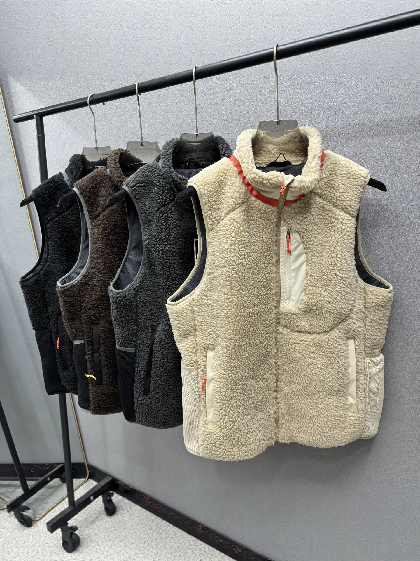 

ex Outdoor Casual Vintage Woolen Vest Breathable Moisture-ng Polyester Fce Urban Faion Youth Winter Jaet