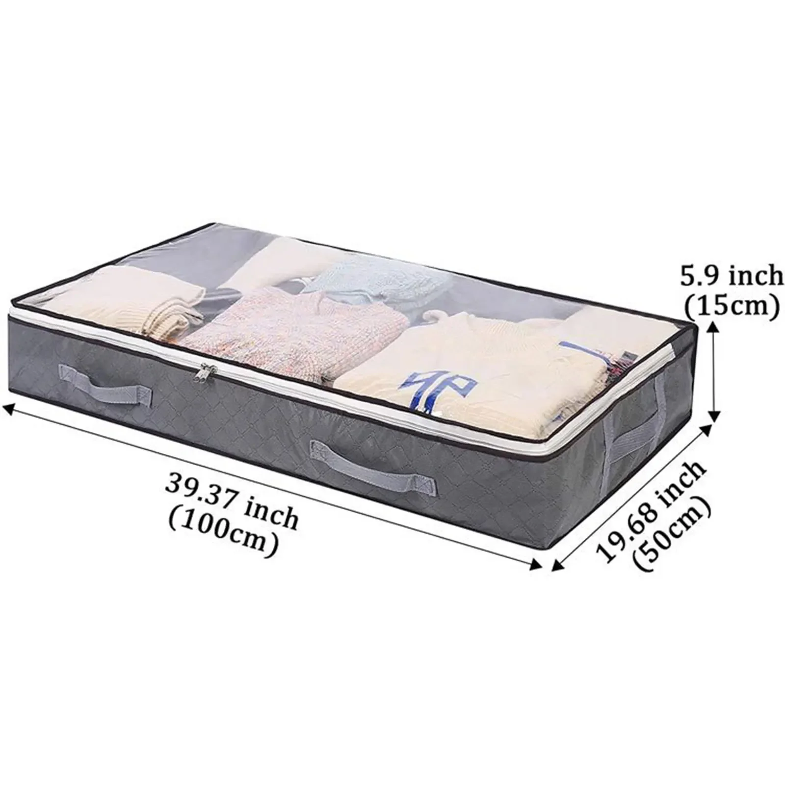 1-5pcs Underbed Storage Bag For Portable Foldable Quilt Bag Wardrobe Clothes Storage Box Dustproof Organizer Large Capacity