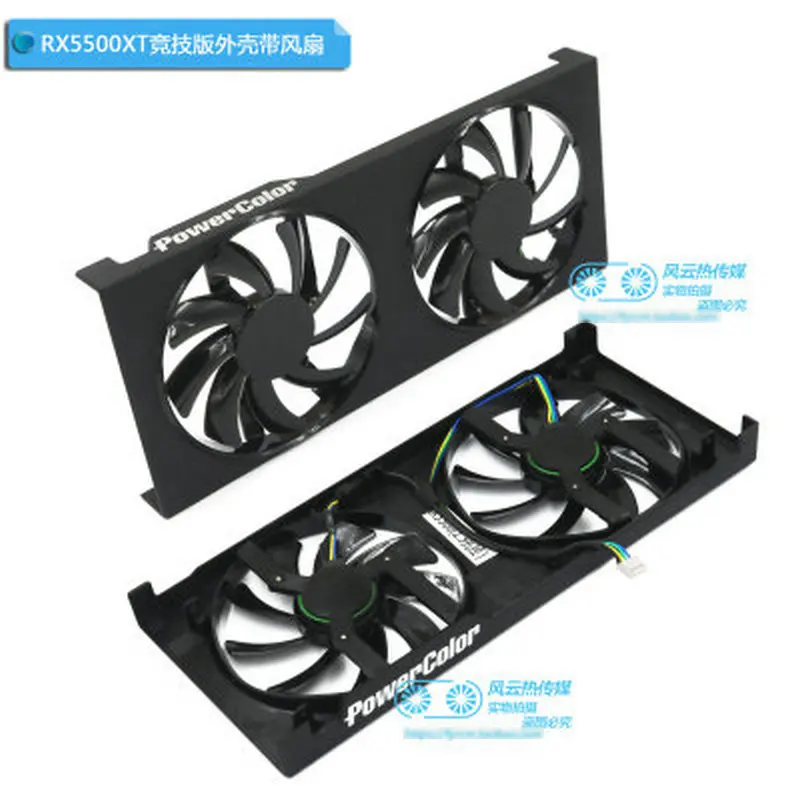 New Frame Shell Fans for PowerColor RADEON RX5500XT RX6600 RX6600XT RX6700 RX6700XT Fighter Graphics Card
