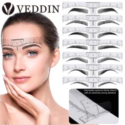 100/50/10pcs usa e getta righello per sopracciglia adesivo Microblading tatuaggio strumenti di misurazione del sopracciglio per la fornitura di trucco permanente