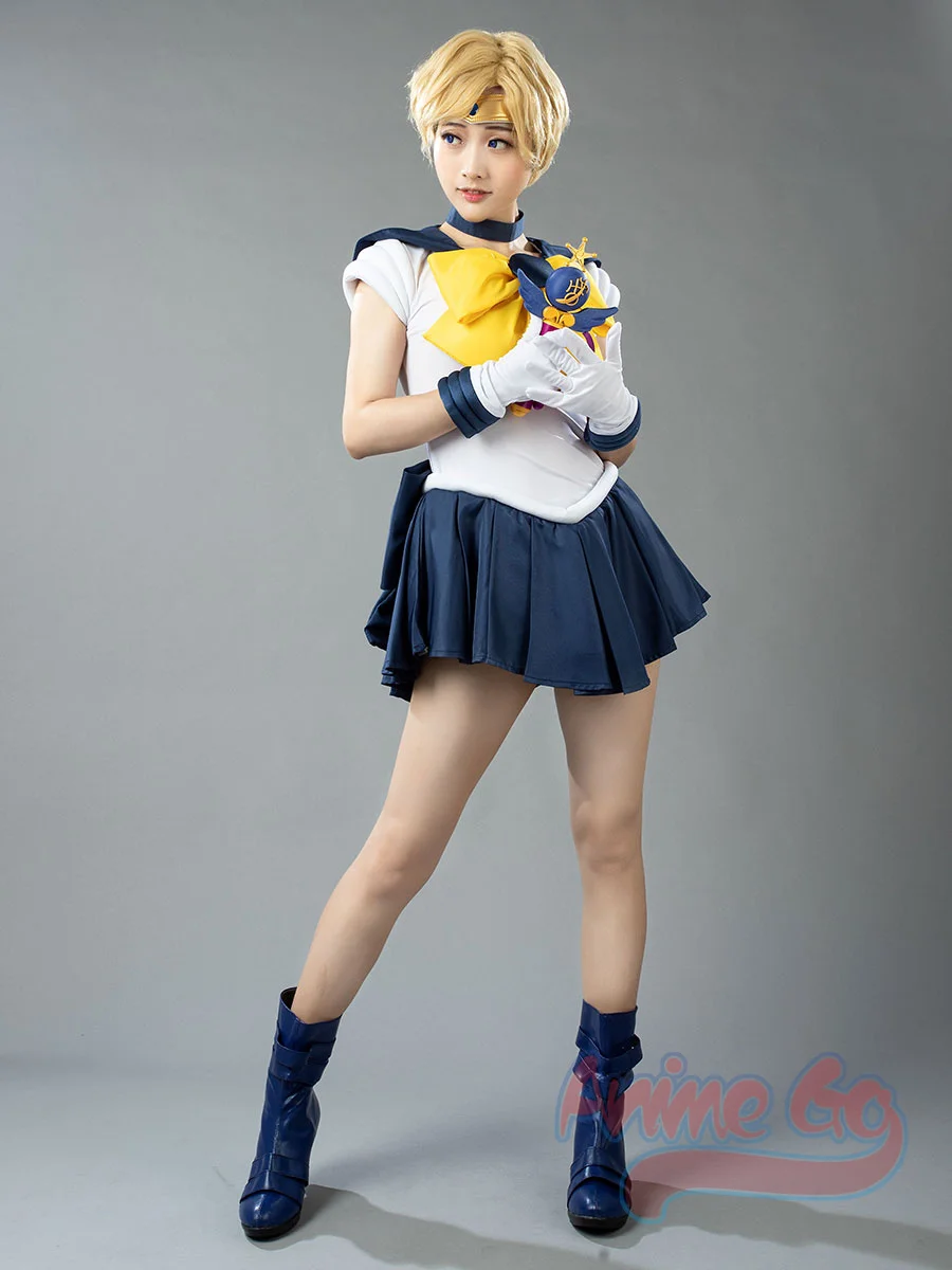 Anime Sailor Uranus Tenoh Haruka Cosplay Costume Kids Women Dress mp000703