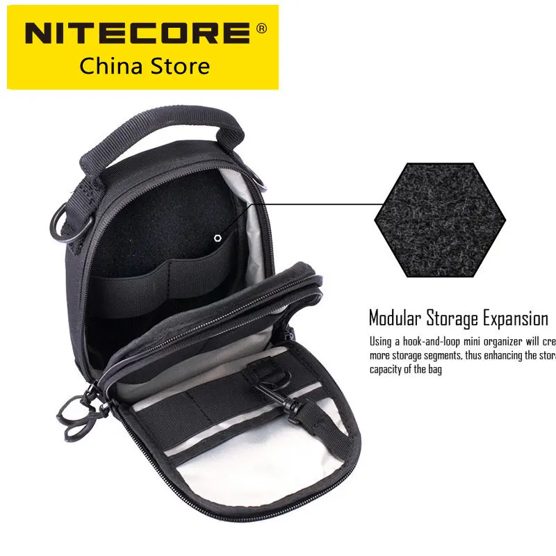 NITECORE NUP10 NUP20 Pocket Pouch Black Sling Bag 1000D Nylon Handbag Tactical Crossbody Molle System vita s uomo donna