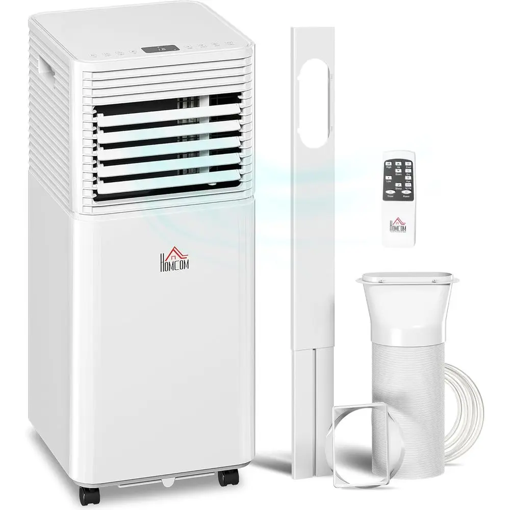 

Портативный кондиционер 10000 BTU, 3-в-1: охлаждение, осушение, пульт ДУ, 24-часовой таймер, LED-дисплей, белый цвет