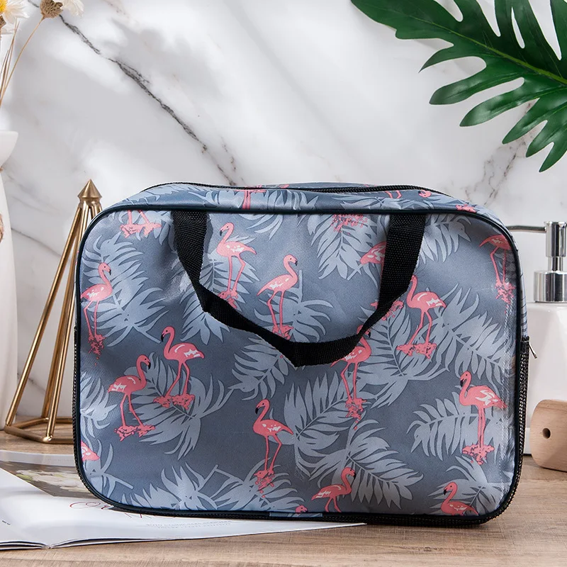 

1 Pc Women Oxford Makeup Bag Zipper Bird Cactus Print Cosmetic Lipstick Organizer Travel Females Toiletry Make Up Storage Pouch