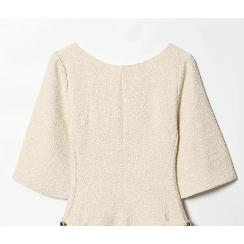 المرأة حلقة المخملية فستان قصير ربيع الخريف موضة ثلاثة أرباع كم فساتين ضئيلة أنيقة الإناث مضيئة فستان