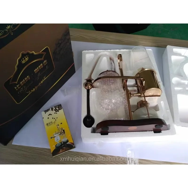 Royal Kitchenware Balancing Belgian Espresso Siphon Coffee Maker Portable Stainless Steel Manual Outdoor Design