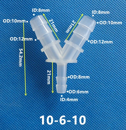 2,4 mm-12 mm Y-förmiger Dreiwege-Wasserteiler aus Kunststoff mit variablem Durchmesser, Baota-Dreiwege-Schlauchverbinder aus Silikonkautschuk – Detail 30