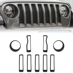 ABS front bumper grille decorative cover For Jeep Wrangler JL 2018-2022
