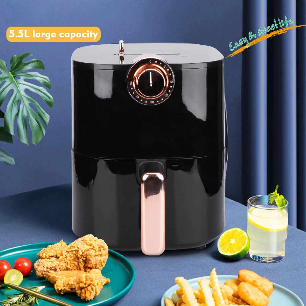 2022 New Design Adjustable Healthy Cooking 5.5L 2000W Air Fryer Wholesale