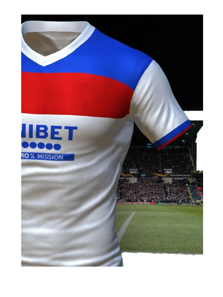 جديد وصول نمط رينجرز 2025-26 طبق الاصل لكرة القدم جيرسي رجل إمرأة تي شيرت رياضي الراحة تنفس موضة الملابس موتو #4