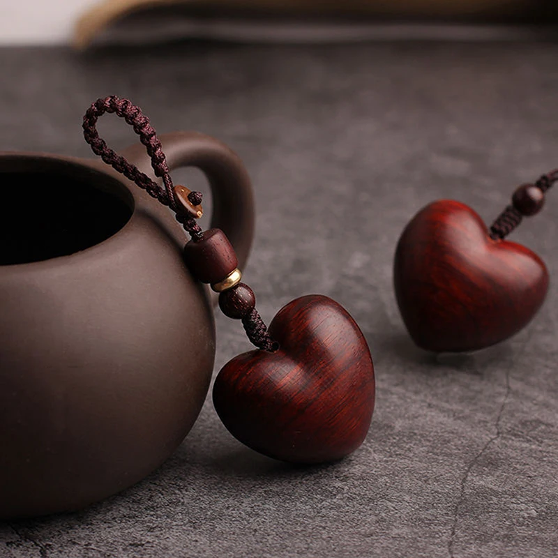 

Оригинальный креативный простой розовый красный женский цепочка для мобильного телефона ручной работы из цельного дерева, автомобильный брелок, подарки для пары