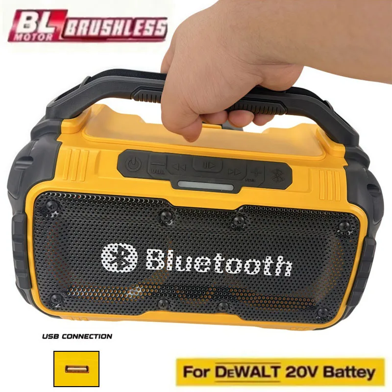 

Портативный Bluetooth-динамик, совместимый сабвуфер, уличная строительная площадка, водонепроницаемый громкоговоритель, стерео объемный звук