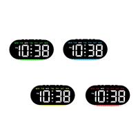 LED Digital Alarm Clock with Ambient Light Adjustable 12/24H Electronic Table Clock for Office Bedroom Home Bedside Living Room