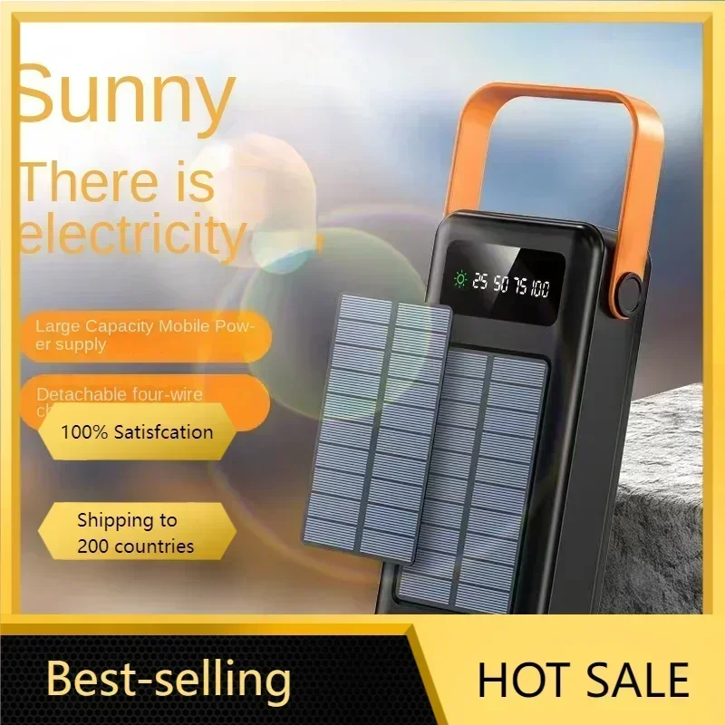 

BCAK/Super Large Capacity 100000 мАч Открытый Power Bank Прямая трансляция Кемпинговый светильник Встроенный кабель Быстрая зарядка Мобильное питание