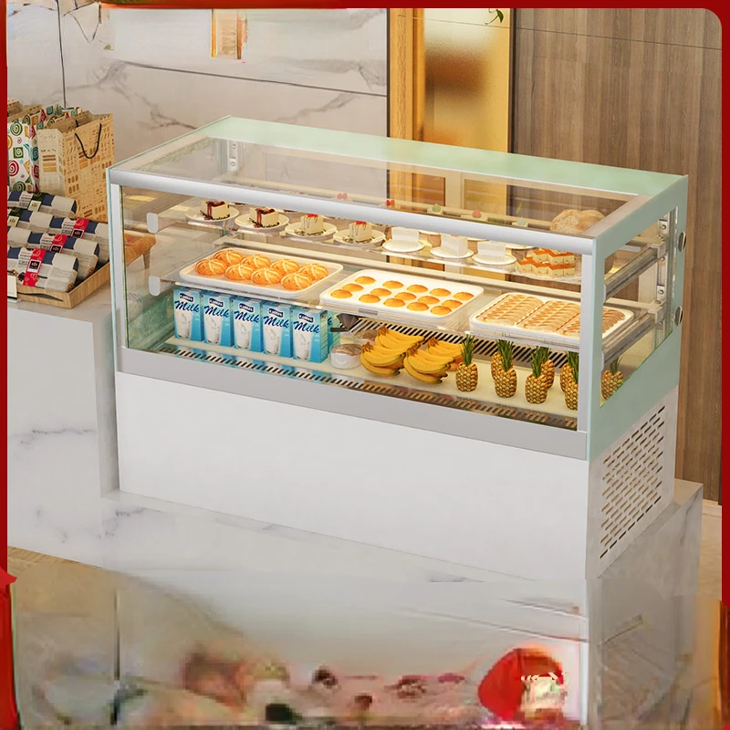 Display Cabinet Commercial Refrigerated Cabinet Display Cabinet Fruit Dessert Cooked Food Desktop Air-Cooled Fresh Cabinet