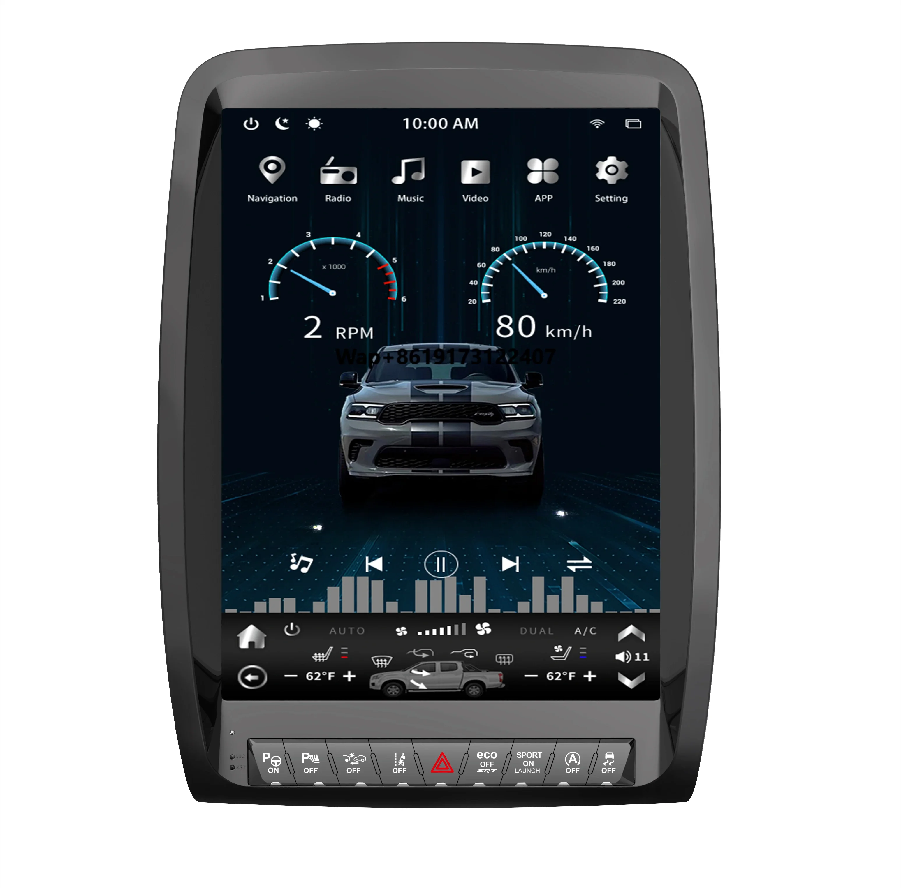 13.3 Inch Autoradio Multimedia Car Video for Dodge Durango 2012 - 2019 Wireless CarPlay WIFI 4G