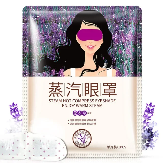 

10pcs Lavender Oil Steam Eye Mask Wrinkles Anti Aging Dark Circle Eye Bags Eliminate Puffy Eyes Fine Line Face Care