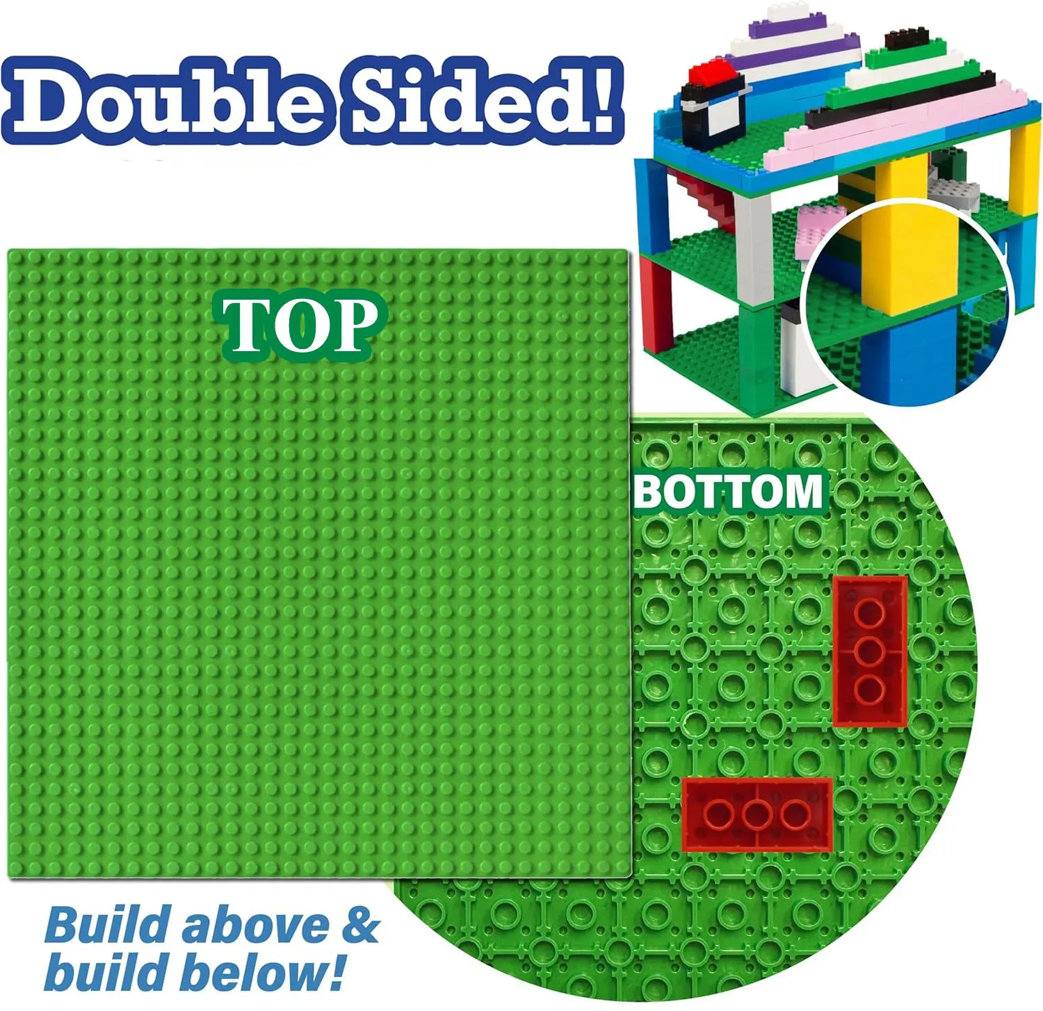 

32x32 точек, двусторонняя нижняя пластина, пластиковые игрушечные кирпичи, детские подарки, дисплей «сделай сам», строительный блок, опорная пластина, детская развивающая игрушка