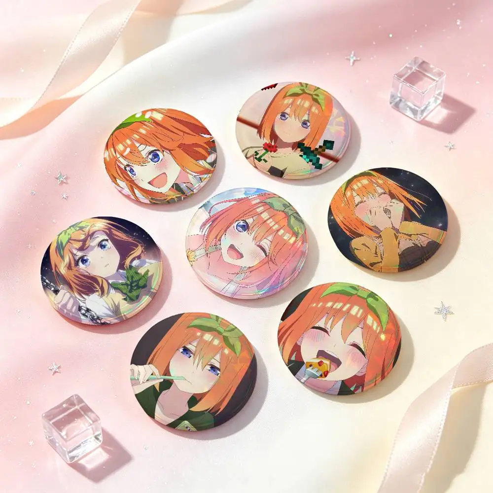 Yotsuba Nakano Anime Character Badges 25 32 44 58 75 Mm Round Cosplay Pin Bag Decor Fans Collect Friends Gifts Brooch Souvenir