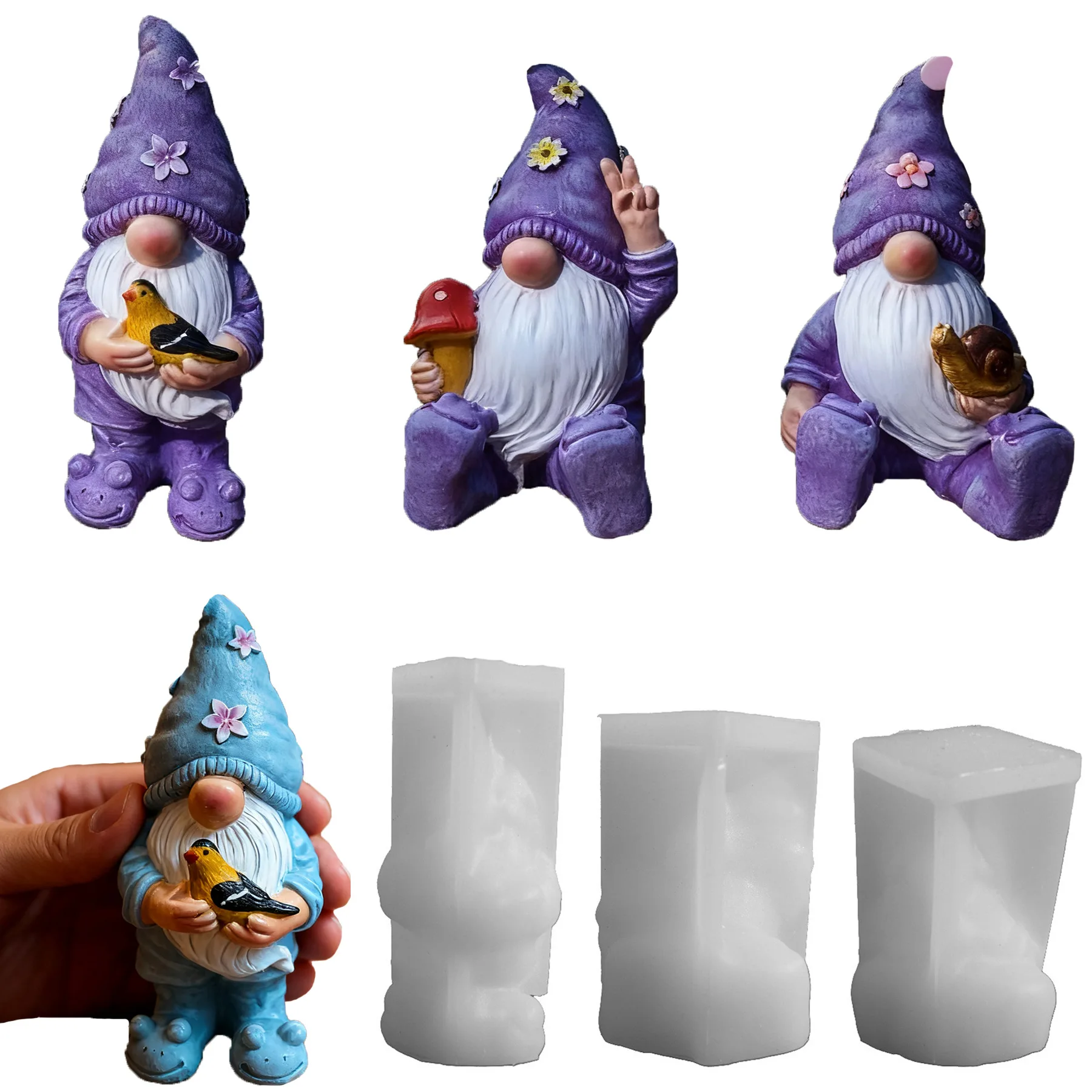 

Diy Silicone Mold For Country-style Dwarf Scented Candles, Windmill Elf Little Dwarf Gypsum Decorative Piece, Cake Mold