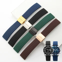 Non-Dust Silicone Watch Strap for Seiko No. 5 Strap Rubber Ber Seiko5 Pilot Water Ghost Watch Band Sweat-Proof 18 20 22 24mm