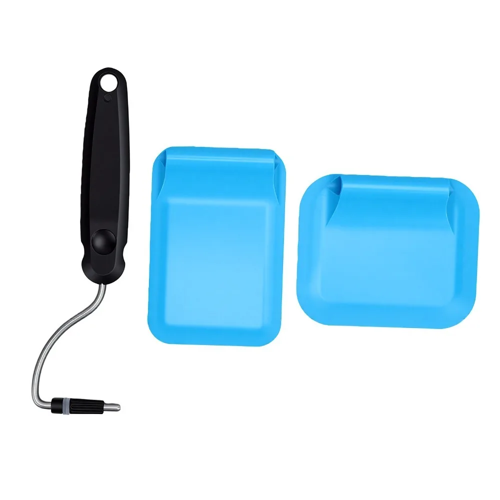 Plastic Stainless Steel Adjustable Angle Spatula Swappable Head Heat Resistant Non Stick Turner Lightweight Black Blue