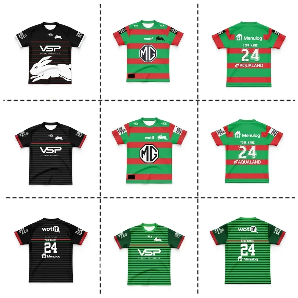 

2024 South Sydney Rabbitohs Kids Home / Away / Training Rugby Jersey - Mens Size:16-26（Print Name Number）Top Quality