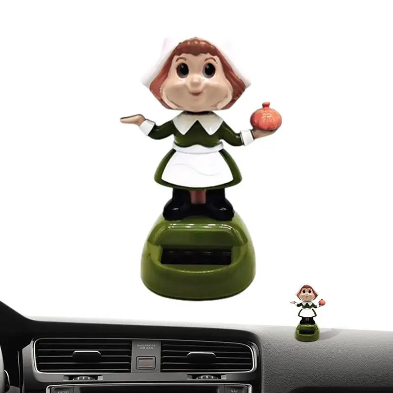 Solar Powered Bobble Head Toy Cartoon Figures Solar Dancing Figures Animated Bobble Dancer For Car Dashboard Interior Decoration