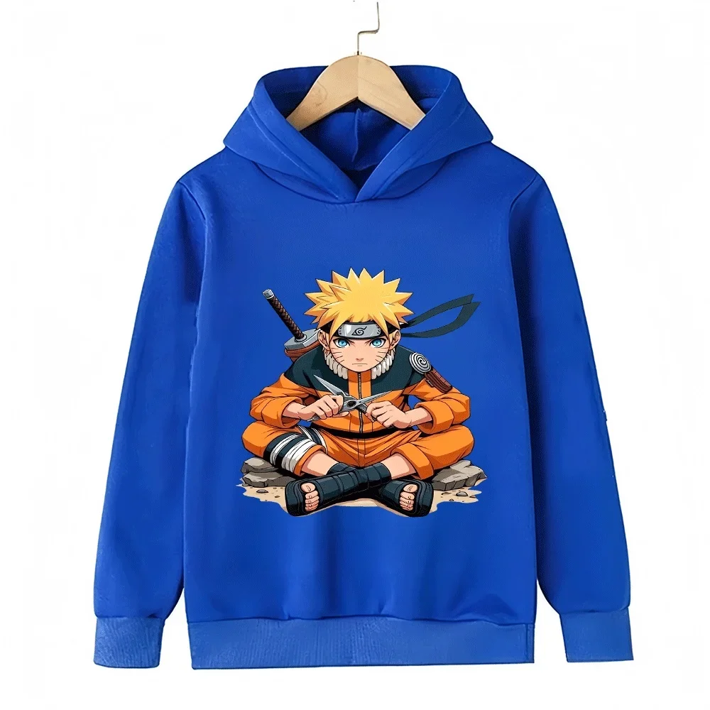 Naruto Hoodie, Unisex-Kapuzenpullover mit Kordelzug, Uzumaki Naruto Anime-Charakter, Vorderseite bedruckt, lässiger Pullover mit langen Ärmeln. – Detail 8