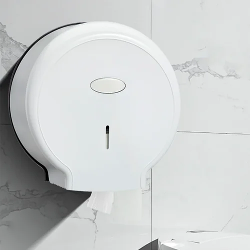 Imagen 2 del producto Caja de soporte de papel higiénico, dispensador de rollo de papel Jumbo de montaje en pared impermeable para portarrollos de papel individual, accesorio de baño