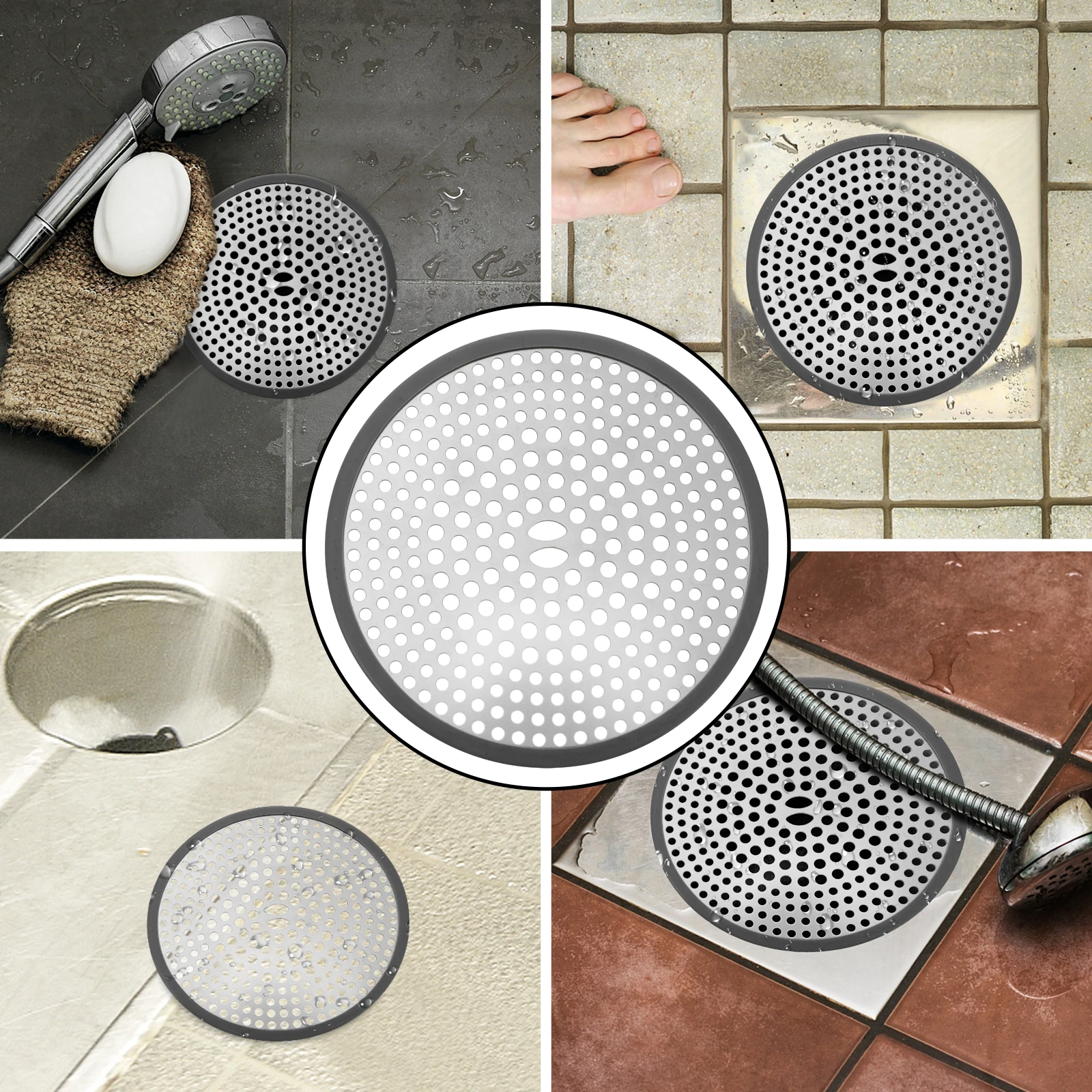 

Practical Stainless Steel Sink Filter Cover for Kitchen Bathroom Floors Fine Holes Design Speeds Up Drainage Prevents Clogs