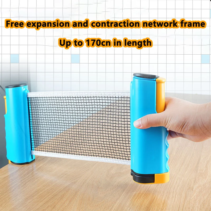 Portable Table Tennis Net Cover Gauge Retractable Table Tennis Set Catcher Racks Adjustable Tools Outdoor Home Sports Clip On