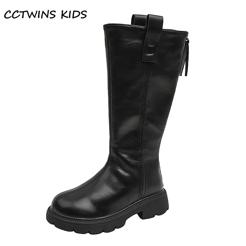 Girls High Boots 2022 Winter Girls Fashion Knee Princess Long Knight Boots Children Warm Soft Shoes Toddler Classic Brand Black