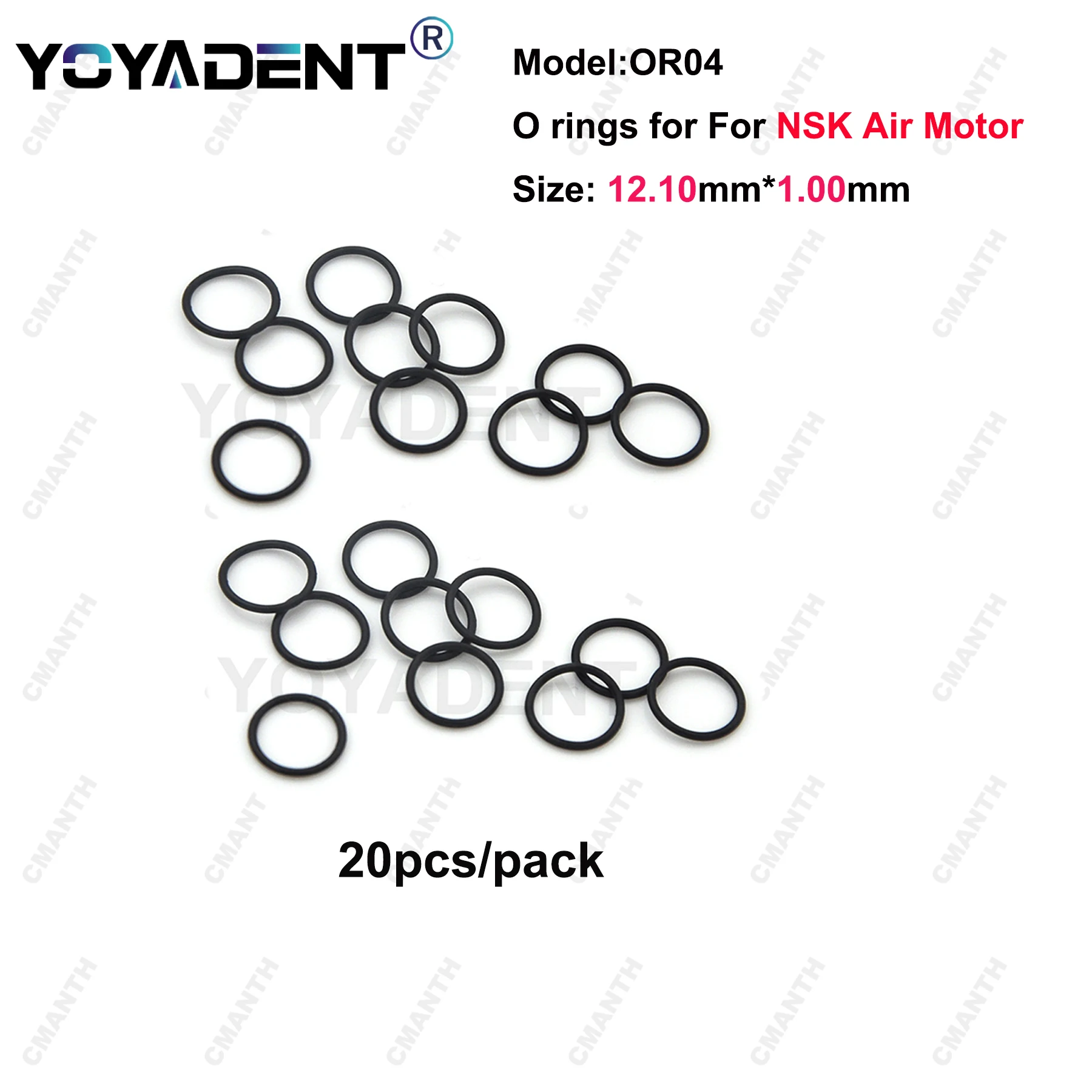 Universal Dental Seal O Rings For NSK Air Moto Pana Max Handpiece Anti-Oil Autoclavable OR03 OR04 10pcs/pack